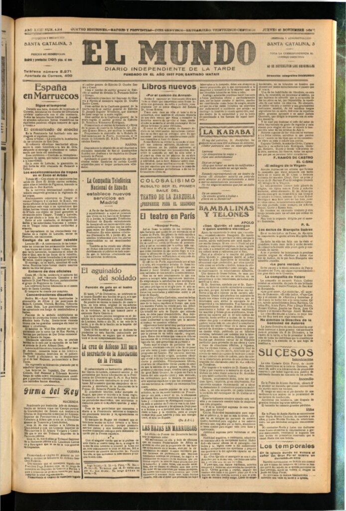 Miniatura de El Mundo del 27 de noviembre de 1924