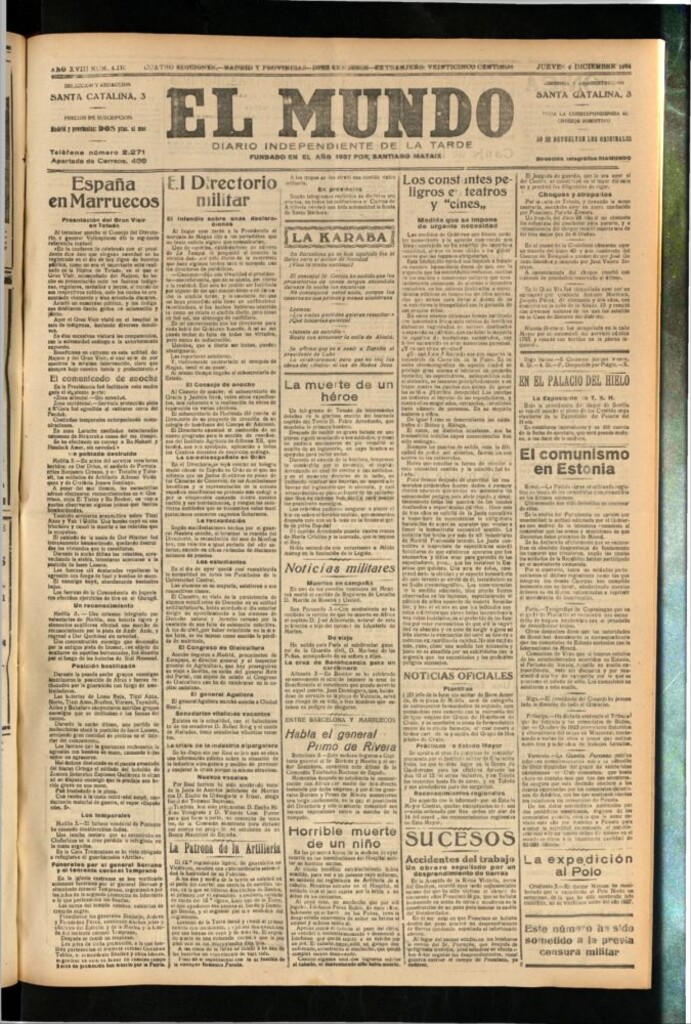 Miniatura de El Mundo del 4 de diciembre de 1924