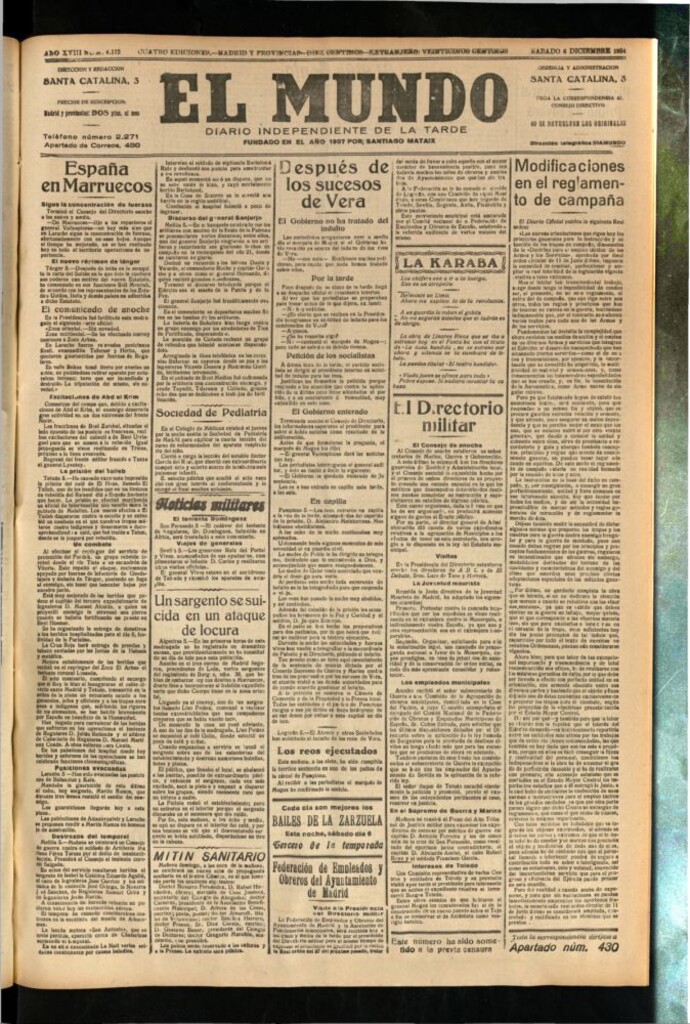 Miniatura de El Mundo del 6 de diciembre de 1924