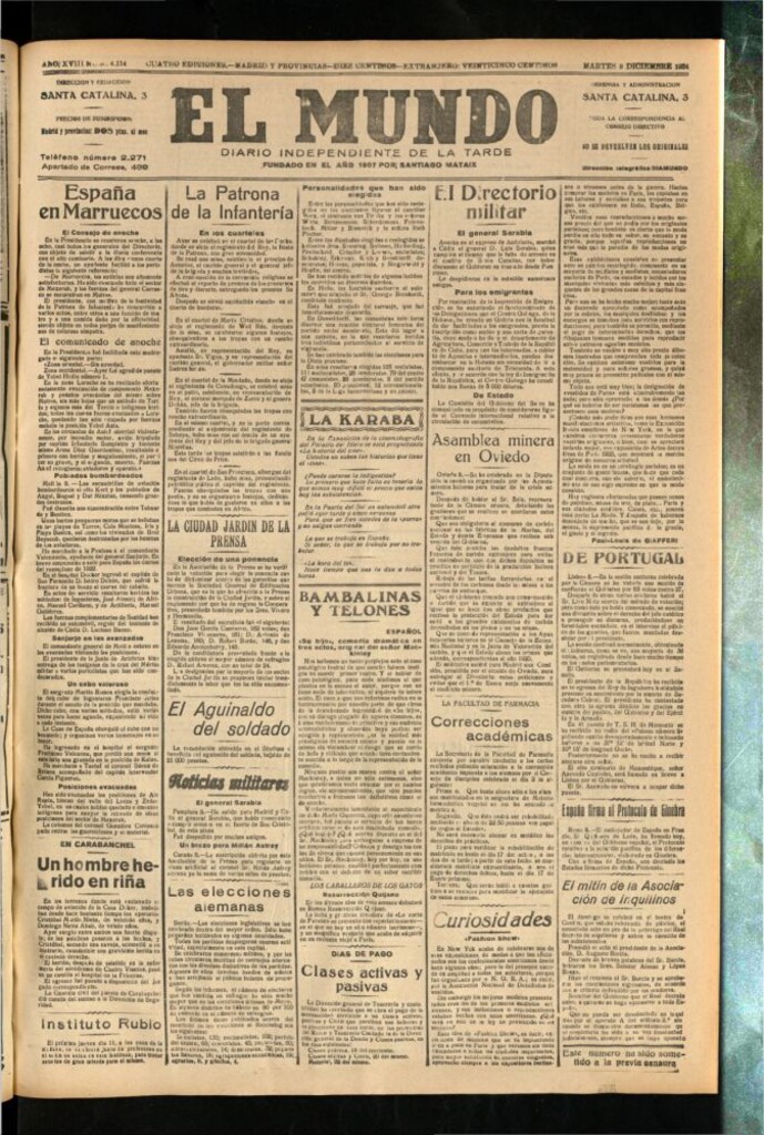 Miniatura de El Mundo del 9 de diciembre de 1924