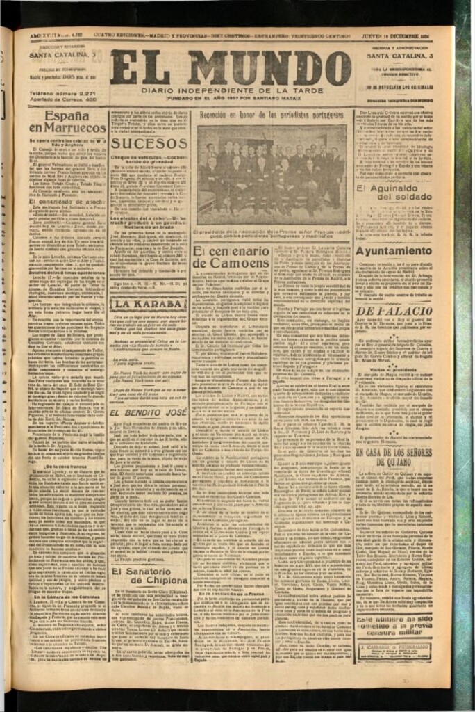 Miniatura de El Mundo del 18 de diciembre de 1924