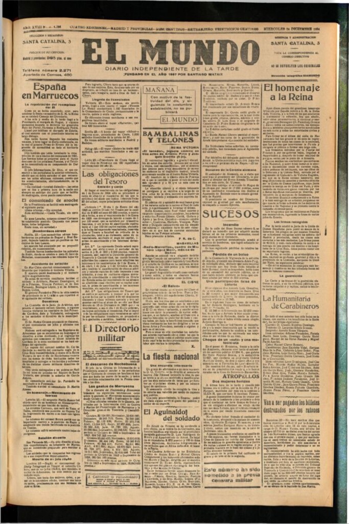 Miniatura de El Mundo del 24 de diciembre de 1924