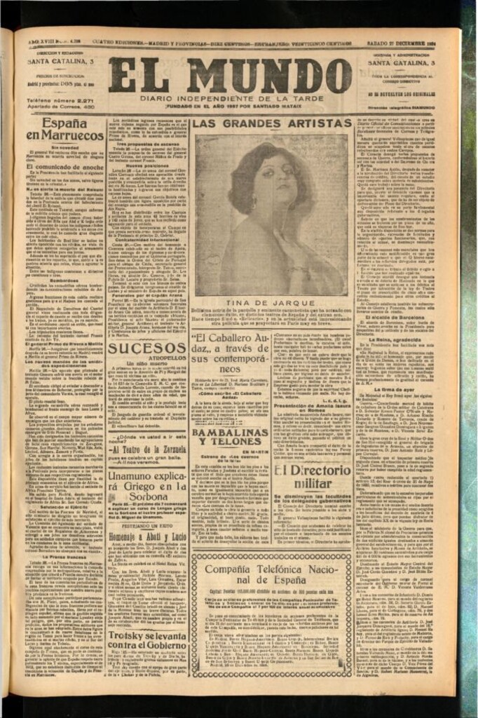 Miniatura de El Mundo del 27 de diciembre de 1924