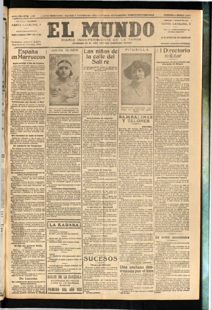 Miniatura de El Mundo del 2 de enero de 1925