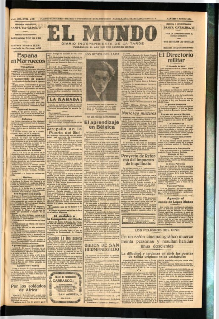 Miniatura de El Mundo del 6 de enero de 1925