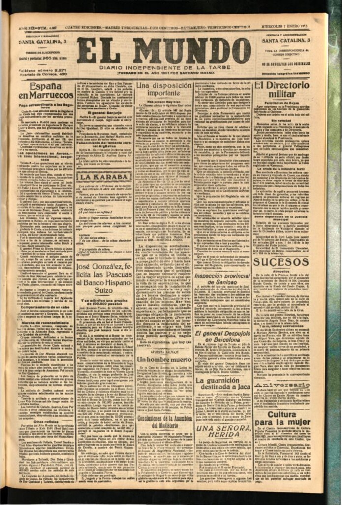 Miniatura de El Mundo del 7 de enero de 1925