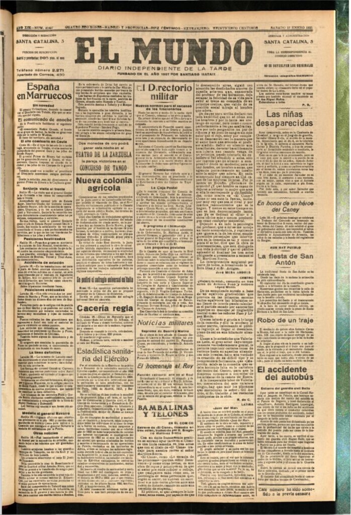 Miniatura de El Mundo del 17 de enero de 1925