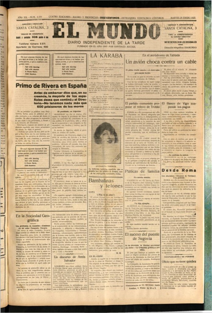 Miniatura de El Mundo del 20 de enero de 1925