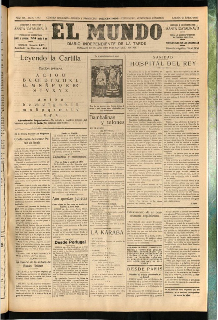 Miniatura de El Mundo del 24 de enero de 1925
