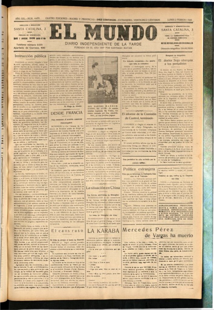 Miniatura de El Mundo del 2 de febrero de 1925