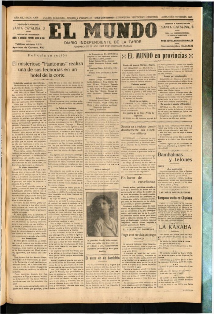 Miniatura de El Mundo del 11 de febrero de 1925