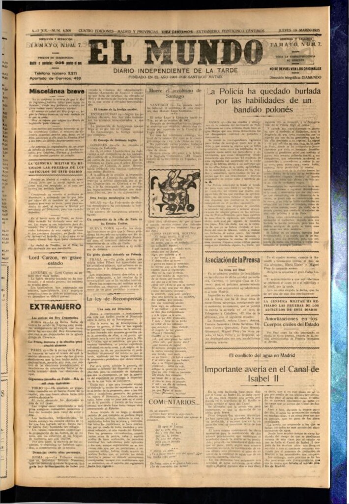 Miniatura de El Mundo del 19 de marzo de 1925