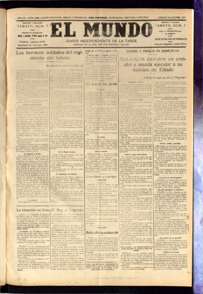 Miniatura de El Mundo del 10 de octubre de 1925