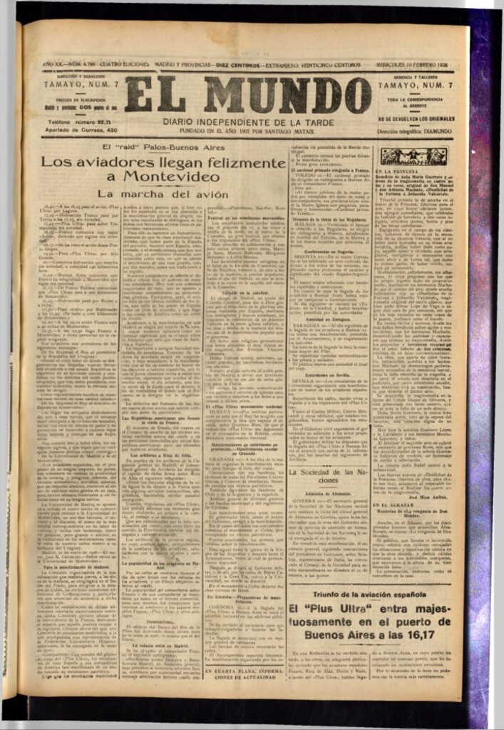 Miniatura de El Mundo del 10 de febrero de 1926