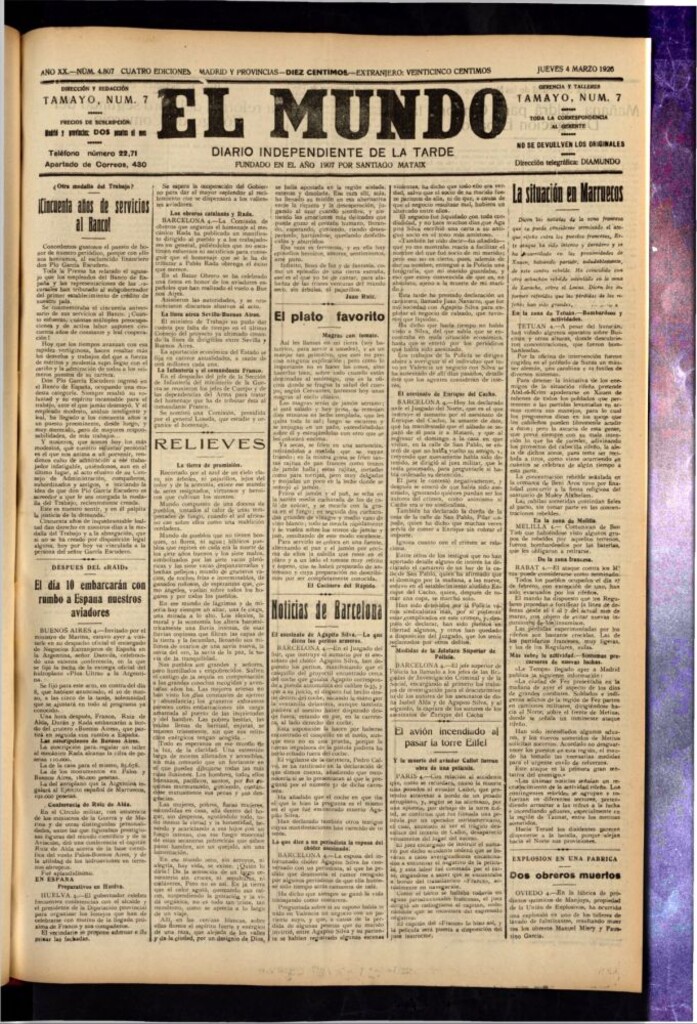 Miniatura de El Mundo del 4 de marzo de 1926