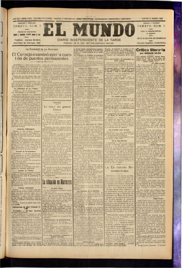 Miniatura de El Mundo del 11 de marzo de 1926