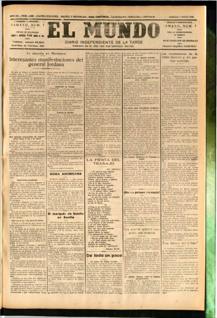 Miniatura de El Mundo del 1 de mayo de 1926
