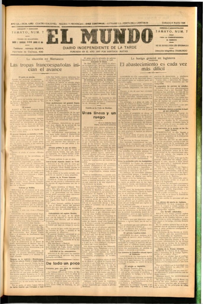 Miniatura de El Mundo del 8 de mayo de 1926