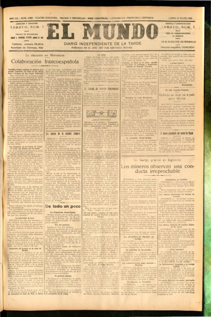 Miniatura de El Mundo del 10 de mayo de 1926