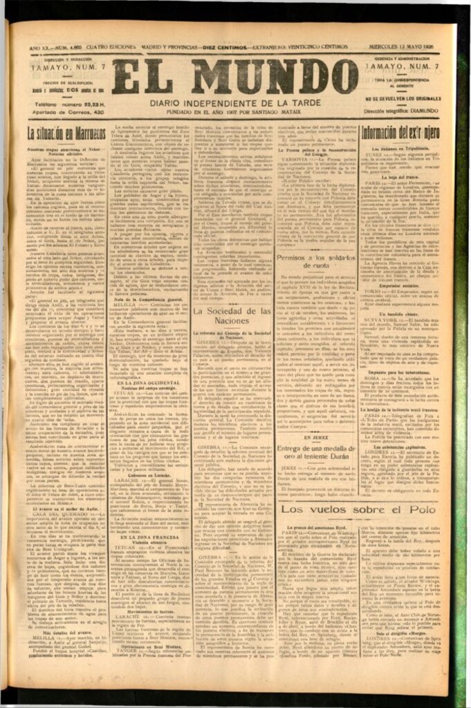 Miniatura de El Mundo del 12 de mayo de 1926