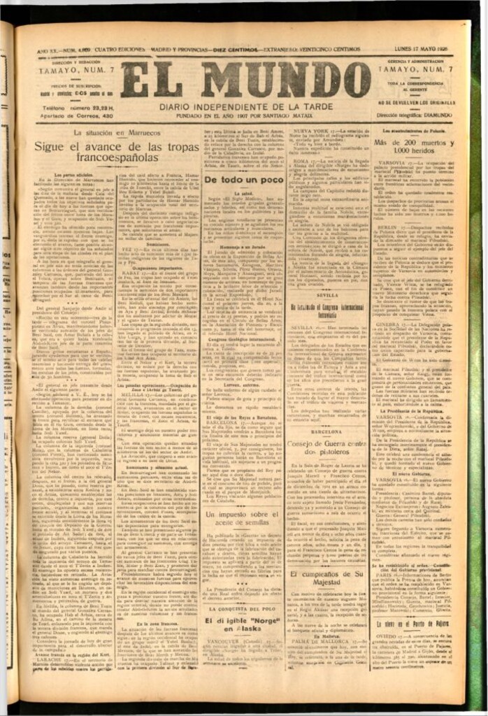 Miniatura de El Mundo del 17 de mayo de 1926