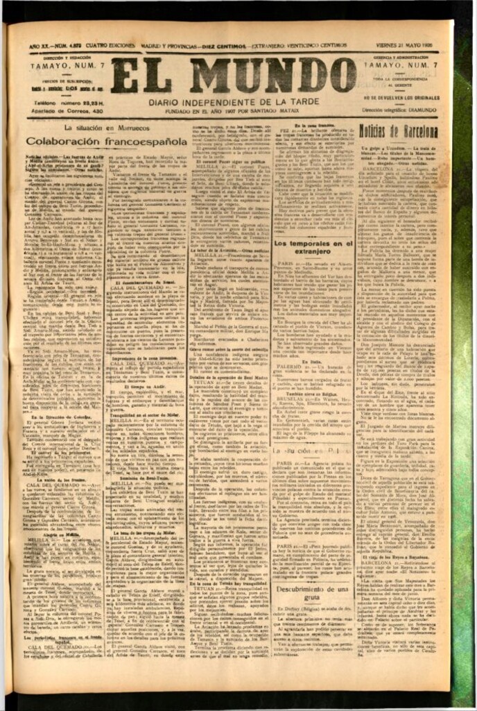 Miniatura de El Mundo del 21 de mayo de 1926