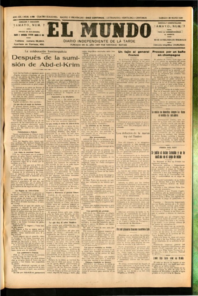 Miniatura de El Mundo del 29 de mayo de 1926