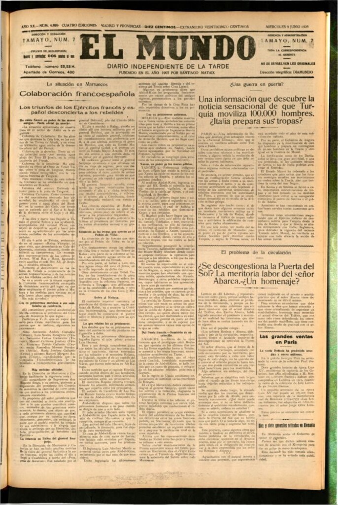 Miniatura de El Mundo del 9 de junio de 1926