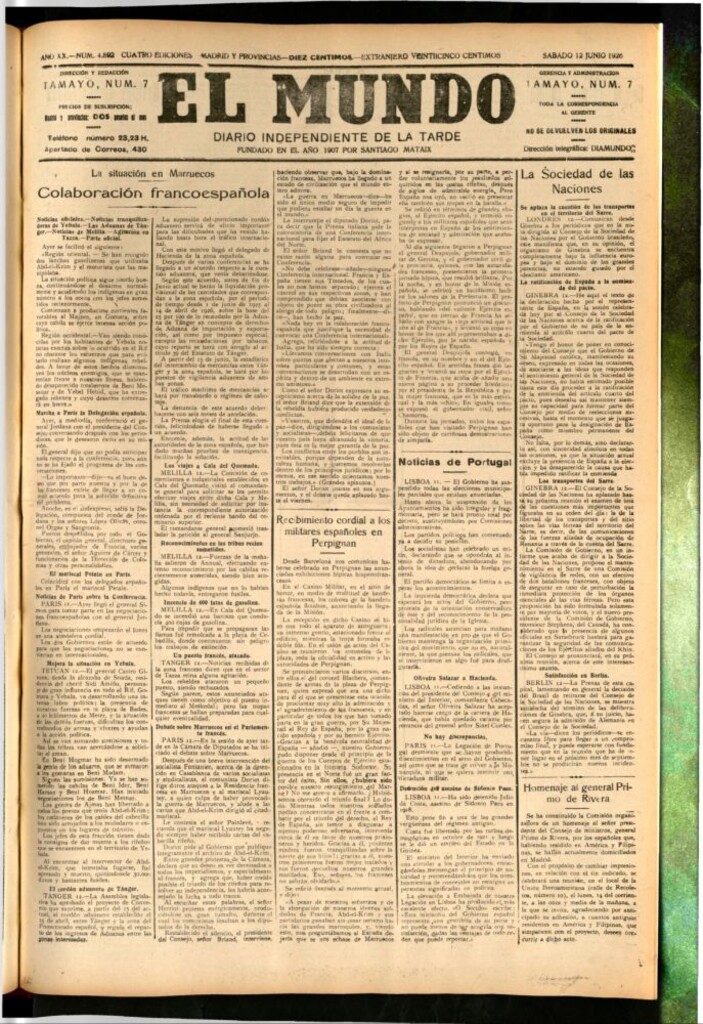 Miniatura de El Mundo del 12 de junio de 1926