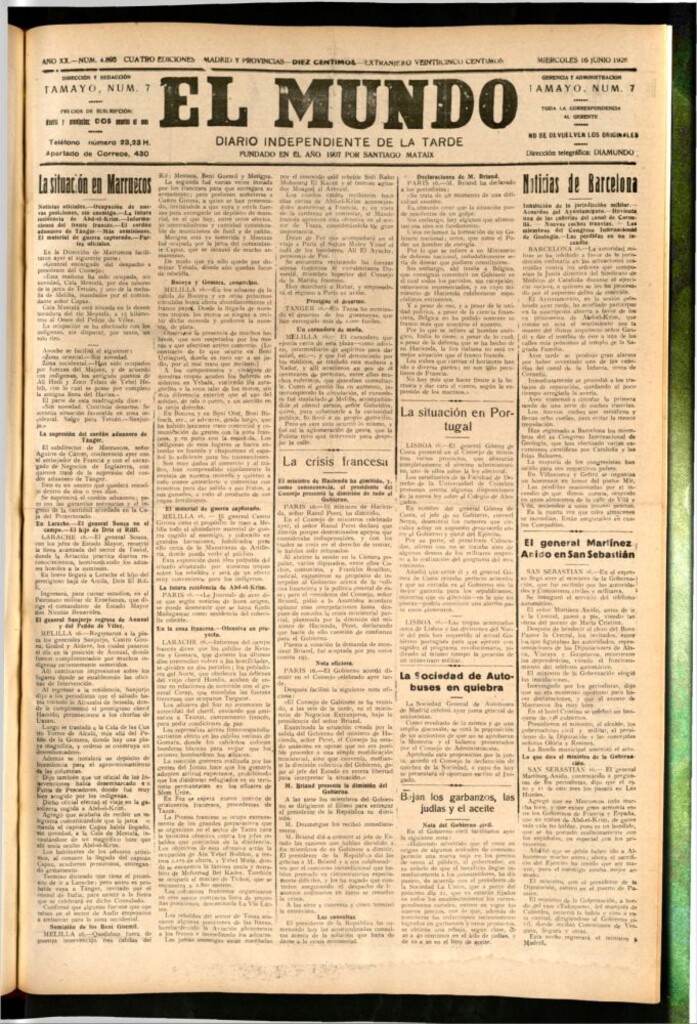 Miniatura de El Mundo del 16 de junio de 1926