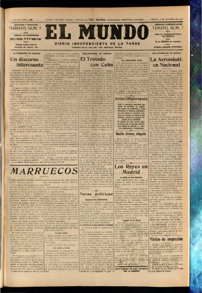 Miniatura de El Mundo del 8 de octubre de 1926