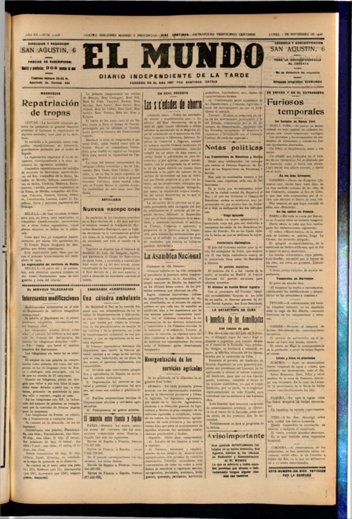 Miniatura de El Mundo del 1 de noviembre de 1926