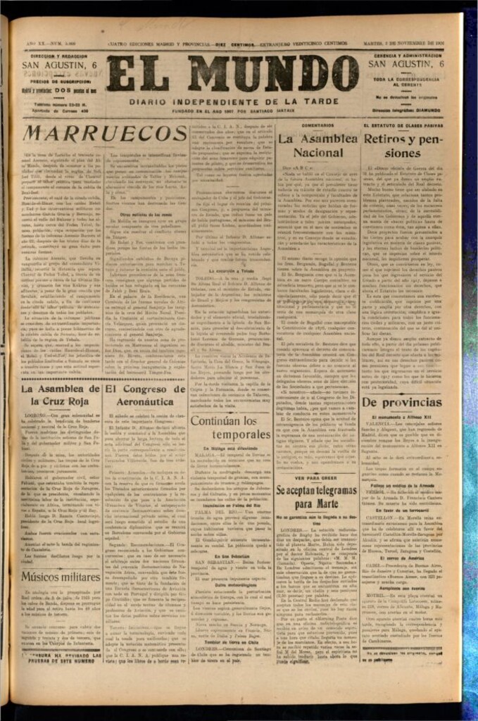 Miniatura de El Mundo del 2 de noviembre de 1926