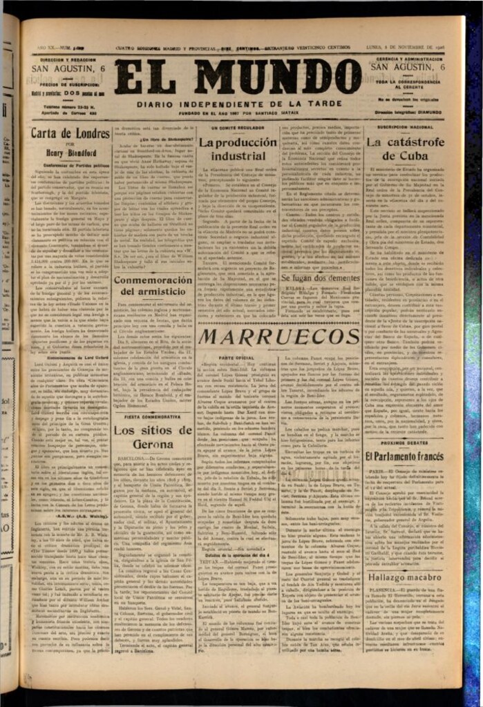 Miniatura de El Mundo del 8 de noviembre de 1926