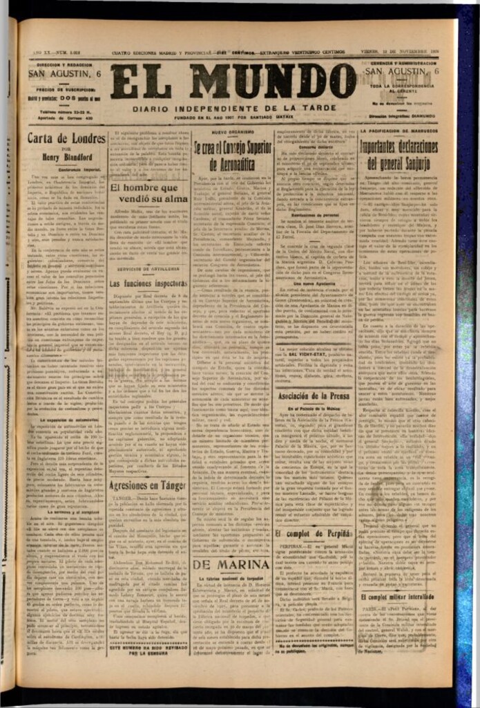 Miniatura de El Mundo del 12 de noviembre de 1926