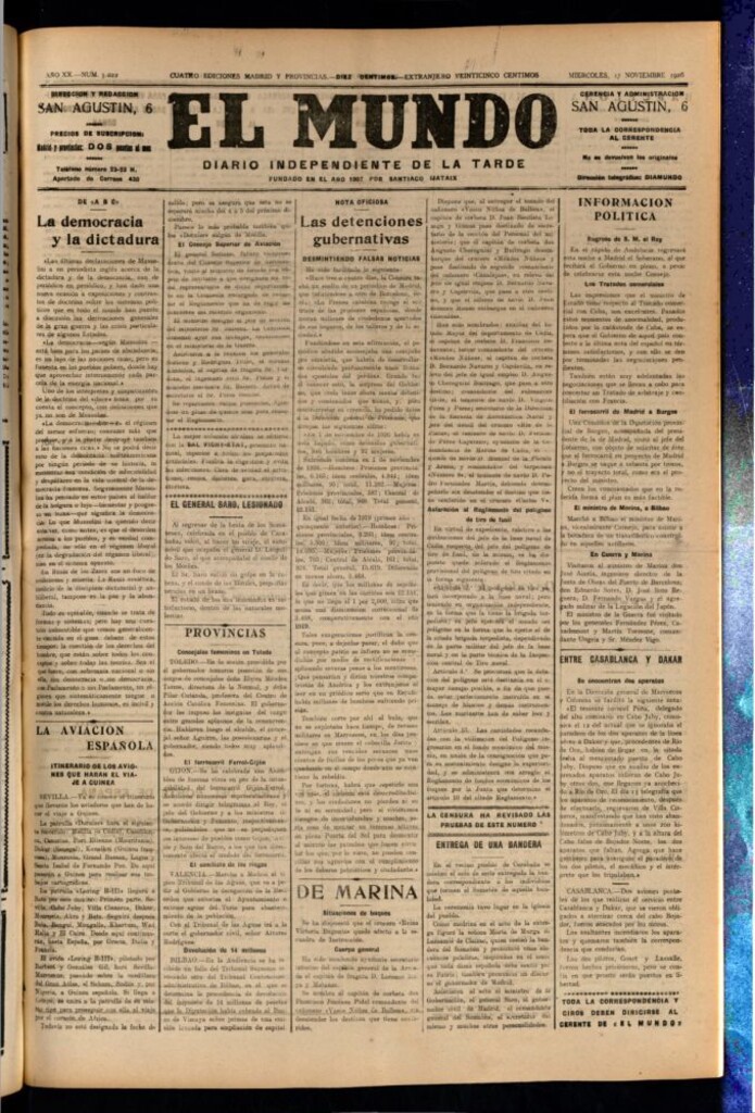 Miniatura de El Mundo del 17 de noviembre de 1926