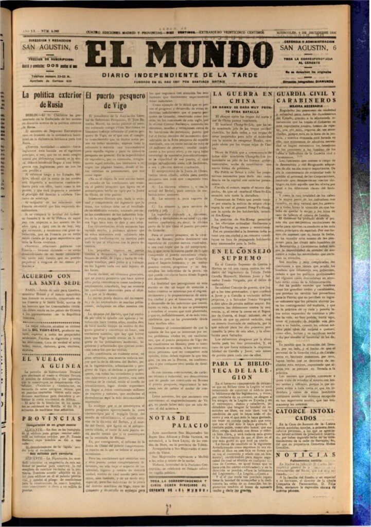 Miniatura de El Mundo del 8 de diciembre de 1926