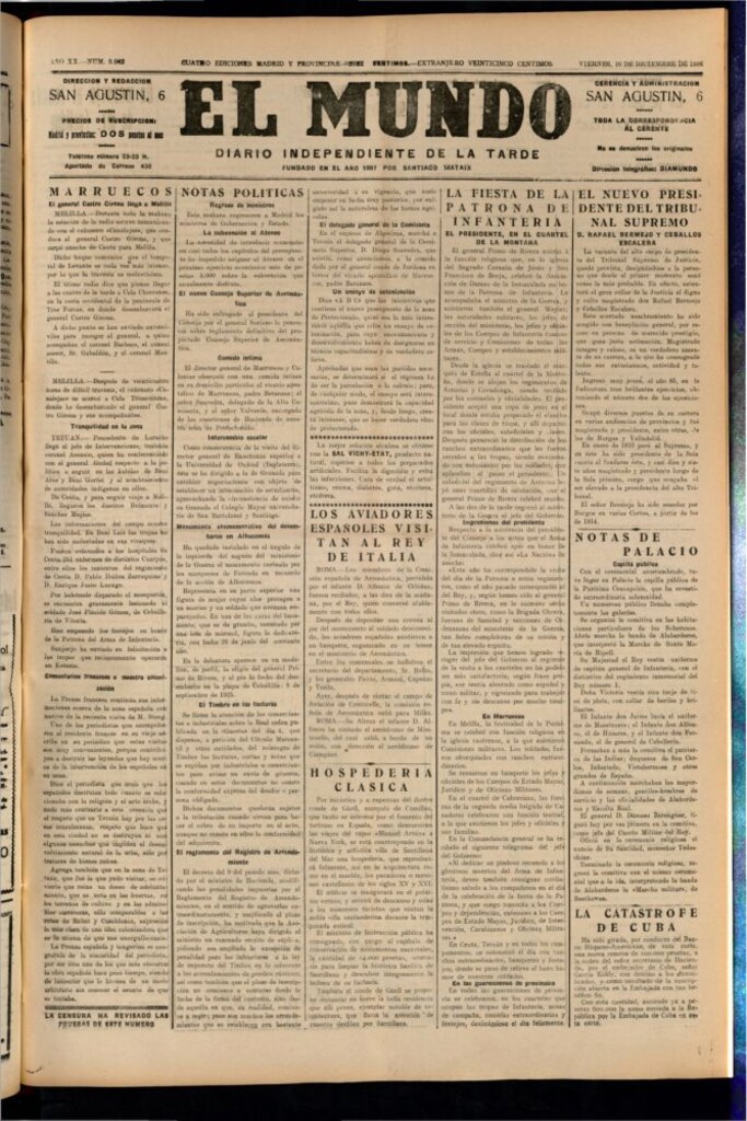 Miniatura de El Mundo del 10 de diciembre de 1926