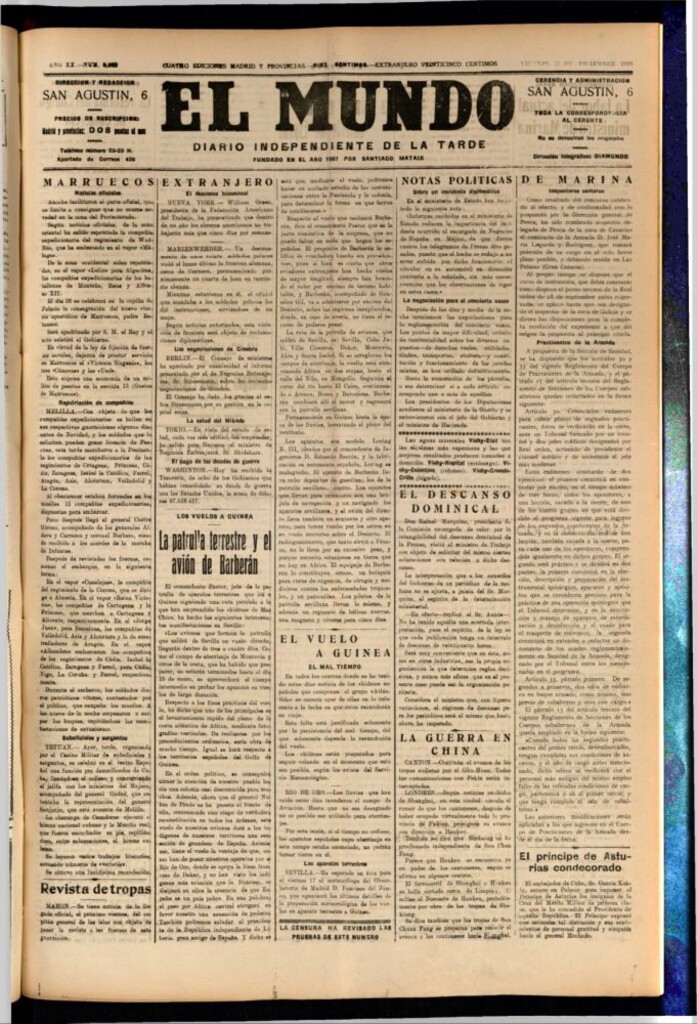 Miniatura de El Mundo del 17 de diciembre de 1926