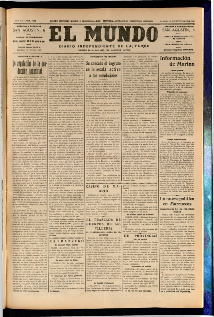 Miniatura de El Mundo del 18 de diciembre de 1926