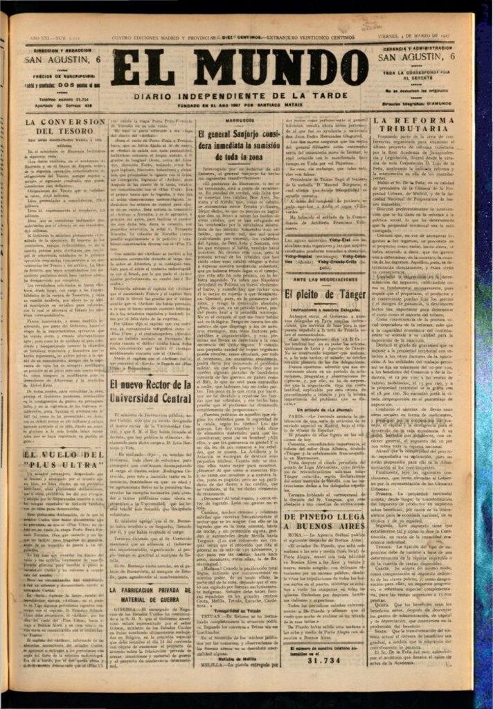 Miniatura de El Mundo del 4 de marzo de 1927