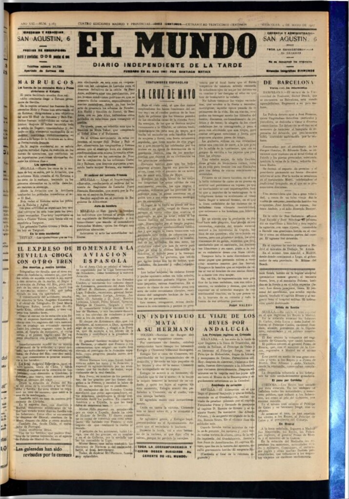 Miniatura de El Mundo del 4 de mayo de 1927