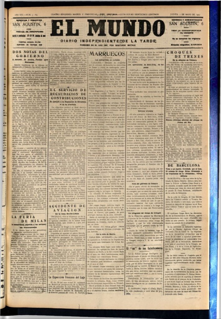 Miniatura de El Mundo del 5 de mayo de 1927