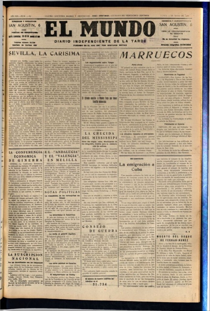 Miniatura de El Mundo del 9 de mayo de 1927