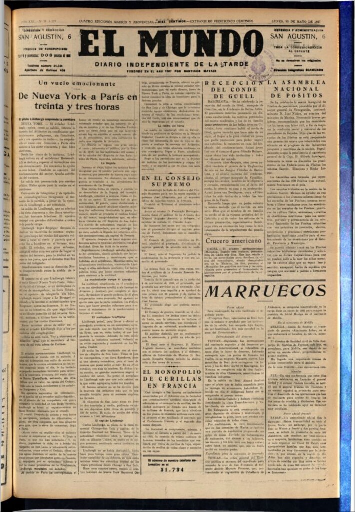 Miniatura de El Mundo del 23 de mayo de 1927