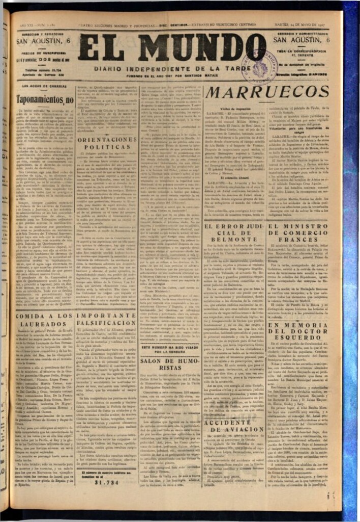 Miniatura de El Mundo del 24 de mayo de 1927