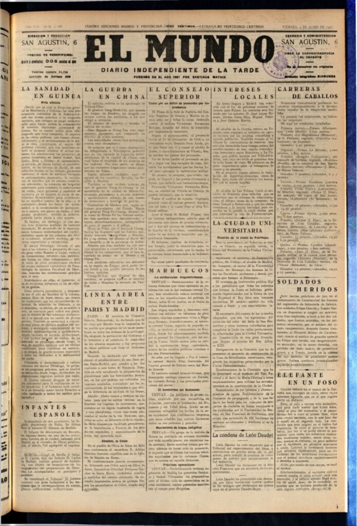 Miniatura de El Mundo del 3 de junio de 1927