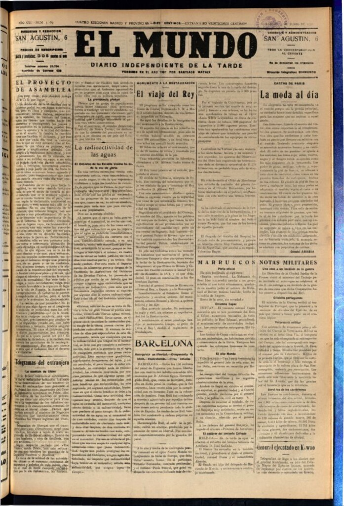 Miniatura de El Mundo del 4 de junio de 1927
