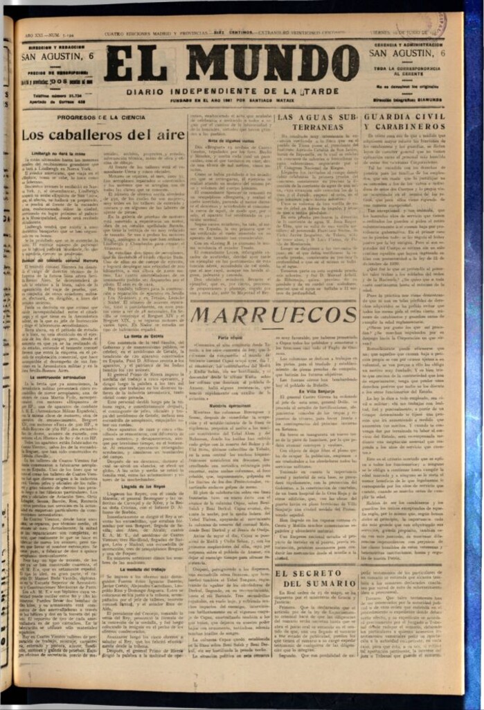 Miniatura de El Mundo del 10 de junio de 1927