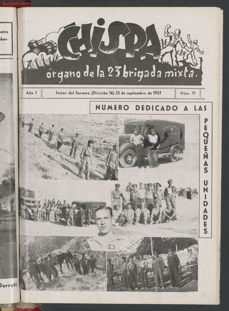 Miniatura de Chispa : órgano de la 23 Brigada Mixta, Sector Jarama del 25 de septiembre de 1937